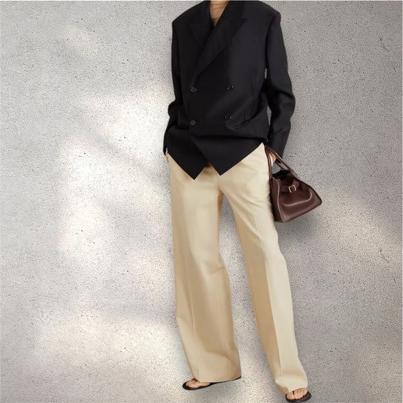 THE ROW Gordon Wool Wide-leg Pants Size 2 - Picture 2 of 15